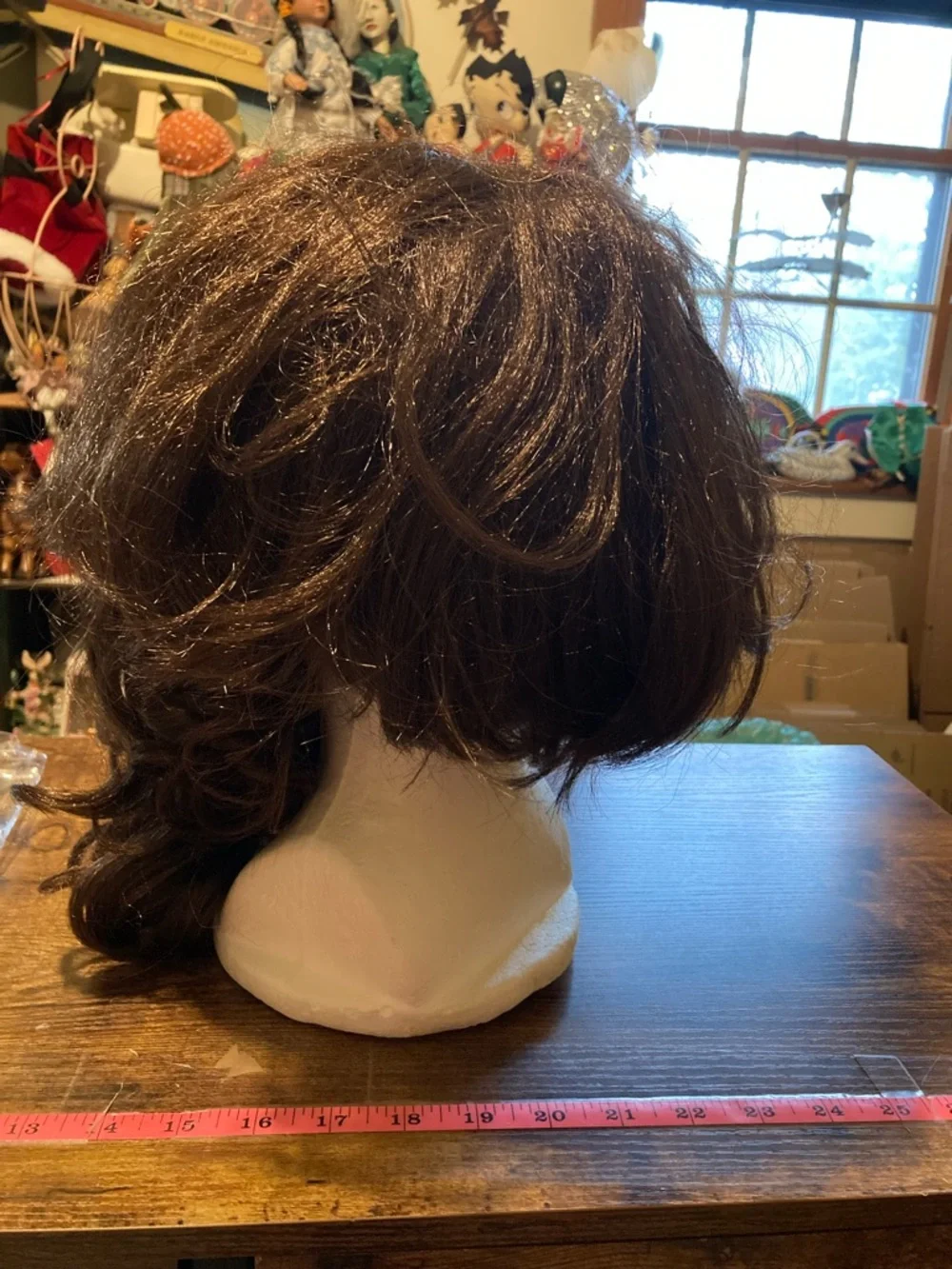 Spirit brunette wig with beard - Picture 6 of 11